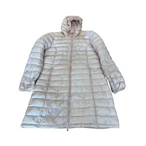 Aritzia TNA down filled Botanie Packable pink rose coat hood womens' size XL